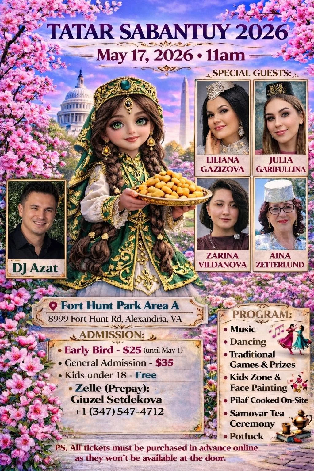 Original Tatar Sabantuy 2026 Washington, DC-area event poster